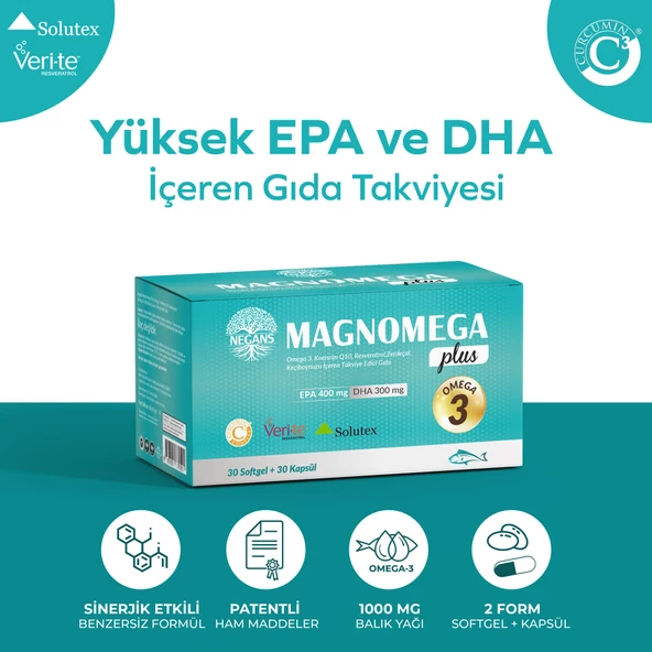 Negans Magnomega Omega 3 Balıkyağı Multivitamin ürün görseli 1