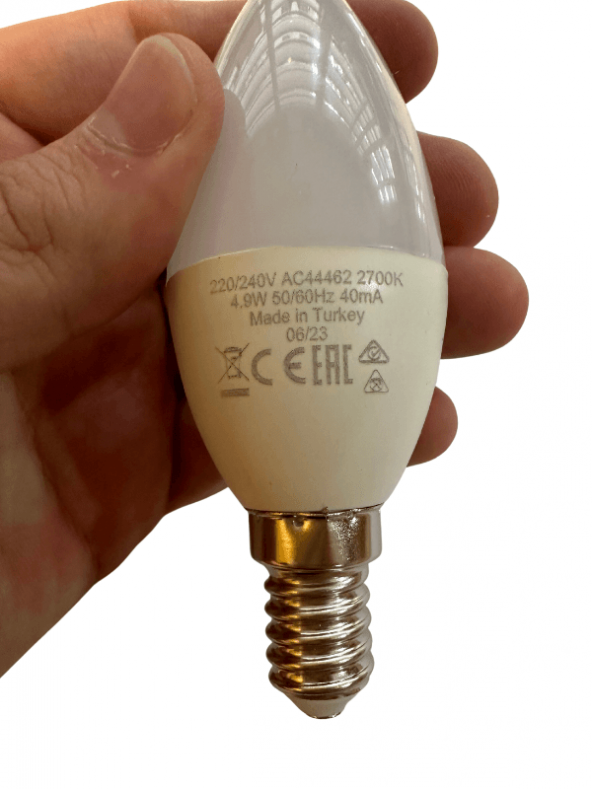 Osram 4.9W (40W) E14 Duy 2700K Sarı (5 Adet) - Resim 6