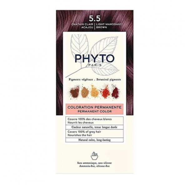 Phyto Phytocolor Bitkisel Saç Boyası - 5.5 Açık Kestane Akaju ürün görseli 1