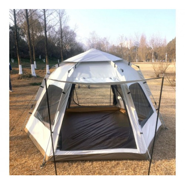 Tam Otomatik Altıgen 8 - 10 Kişilik 280 x 280 x 160 Cm 210D OxFord Kumaş Çadır ürün görseli 1