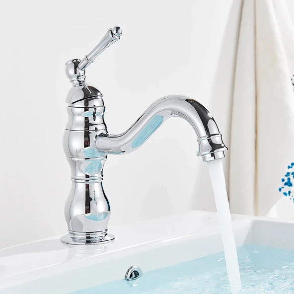 FKN Royal Kısa Krom Lavabo Bataryası - Resim 2