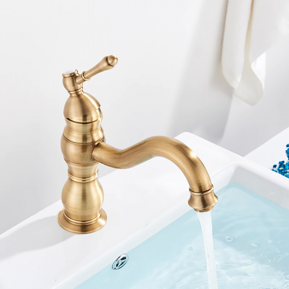 FKN Royal Kısa Antik Lavabo Bataryası - Resim 3