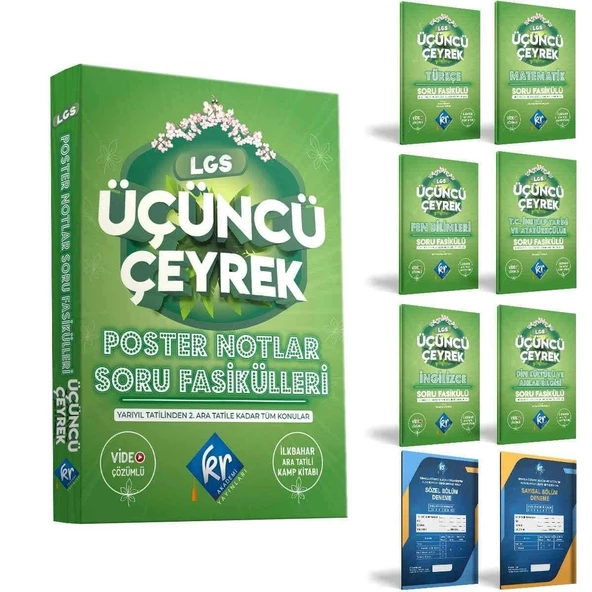LGS Üçüncü Çeyrek Poster Notlar Soru Fasikülleri Kr Akademi Yayınları ürün görseli 1