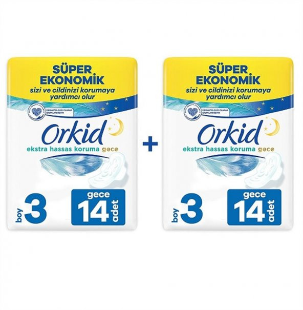 Orkid Ekstra Hassas Koruma Ped Gece 28x2 56 Adet ürün görseli 1