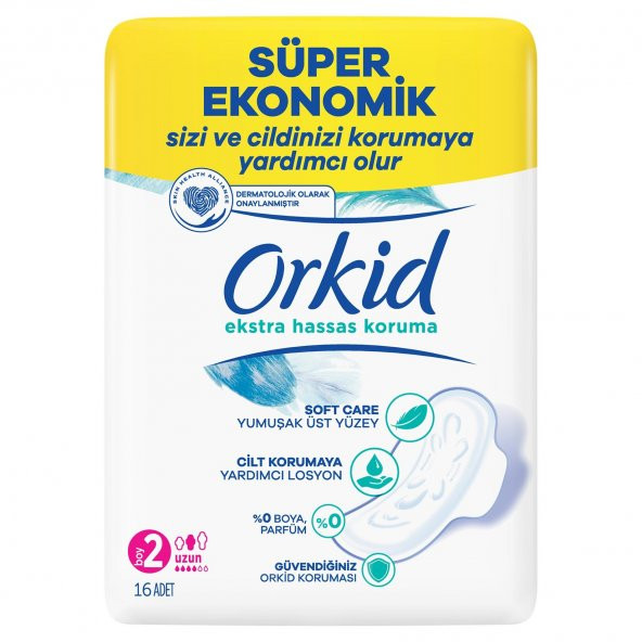 Orkid Ekstra Hassas Koruma Ped Uzun 32x6 192 Adet ürün görseli 1