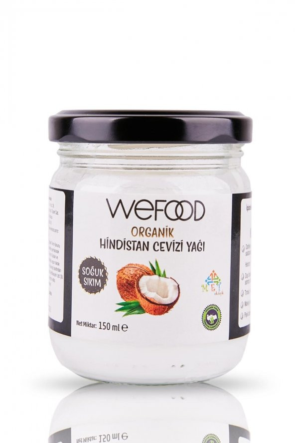 Wefood Organik Hindistan Cevizi Yağı 150 ml (Soğuk Sıkım) ürün görseli 1