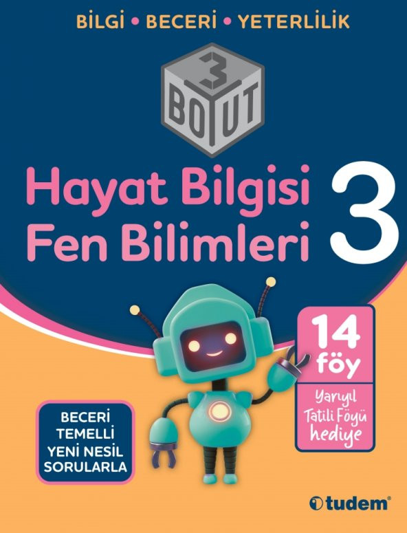 Tudem 3. Sınıf Hayat + Fen Bilimleri 3 Boyut Yeni Nesil Sorular 2023 ürün görseli 1
