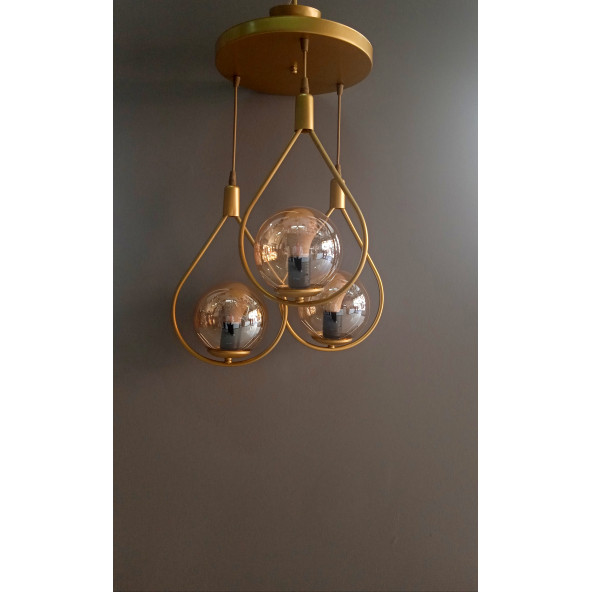 GOLD DAMLA SARKIT AVİZE - Resim 2