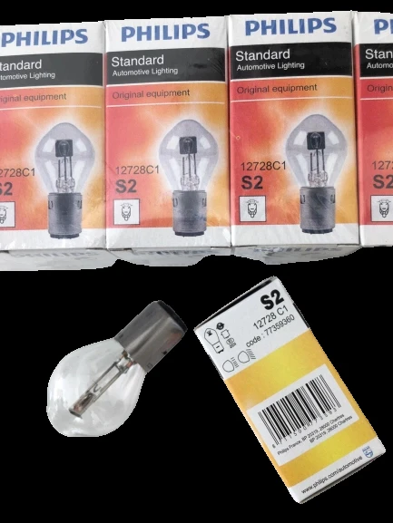 10 ADET MOTOSİKLET FAR AMPUL S2 12x35/35 BOSCH TİPİ PHLIPS ürün görseli 1
