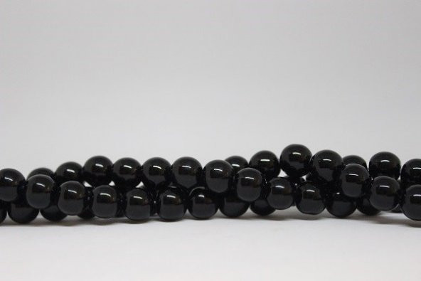 Onix (Oniks) Taşı Parlak YARIM Dizi 12mm (18cm uzunluğundadır) ürün görseli 1