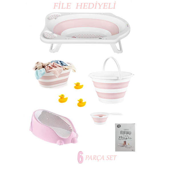 6'lı Bebek Küvet Set (FİLELİ) CM-6 PARÇA BEBE SETI KATLANIR ürün görseli 1