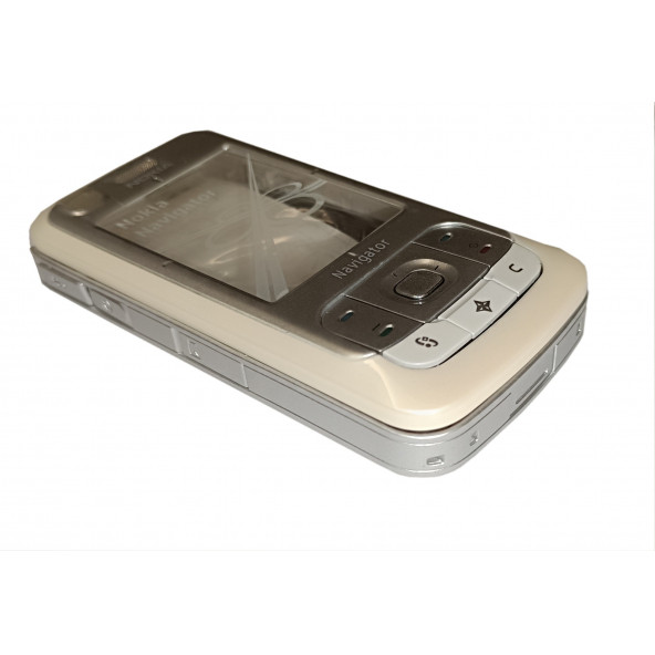 Nokia 6110N Full Kasa Kapak Tuş Takımı 6110N Uyumlu Beyaz Renk Orta Kasa Ön Kapak Arka Kapak ürün görseli 1