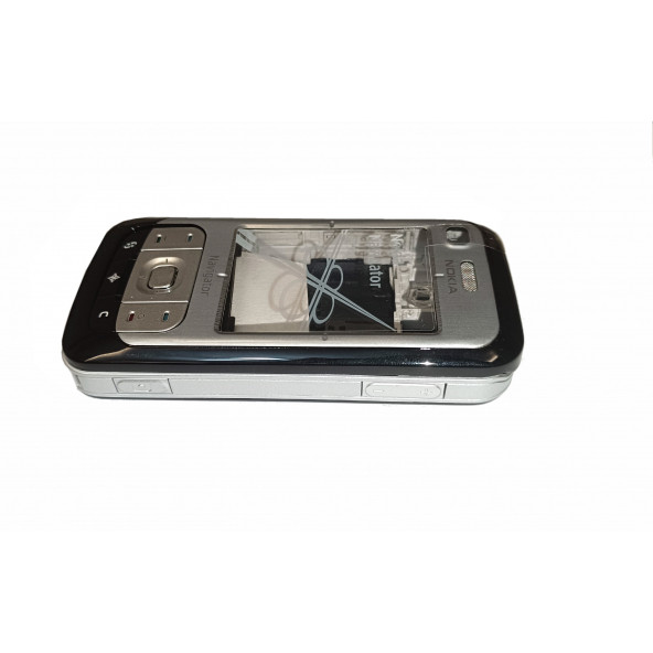Nokia 6110N Full Kasa Kapak Tuş Takımı 6110N Uyumlu Siyah Renk Orta Kasa Ön Kapak Arka Kapak ürün görseli 1