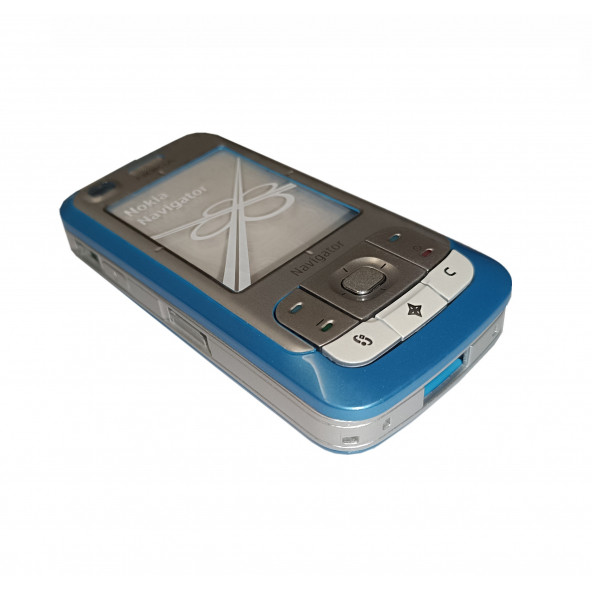Nokia 6110N Full Kasa Kapak Tuş Takımı 6110N Uyumlu Mavi Renk Orta Kasa Ön Kapak Arka Kapak ürün görseli 1