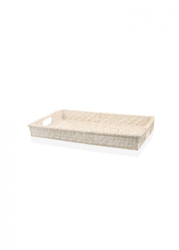 The Mia Hasır Tepsi Dikdörtgen 45x31x6 cm ürün görseli 1