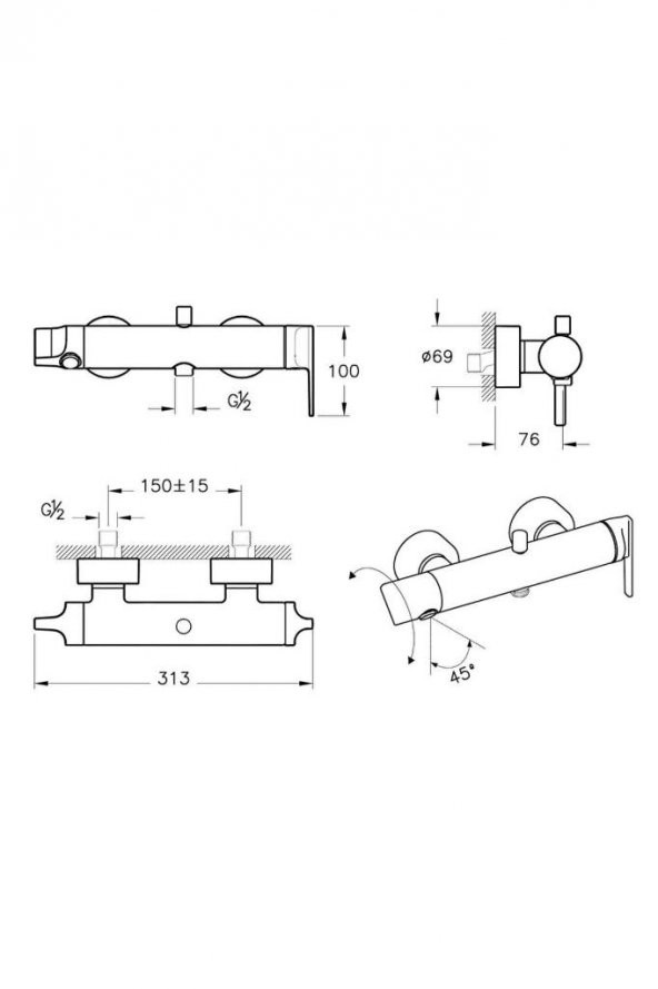 Suit U A4248826 Banyo Bataryası Bakır ürün görseli 1