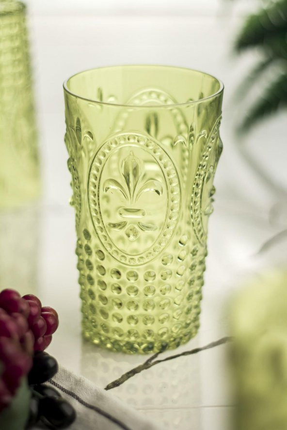 Akrilik Yeşil Tekli Uzun Bardak & Su Meşrubat Bardağı 750 ml ( Büyük Boy & Cam Değildir ) ürün görseli 1