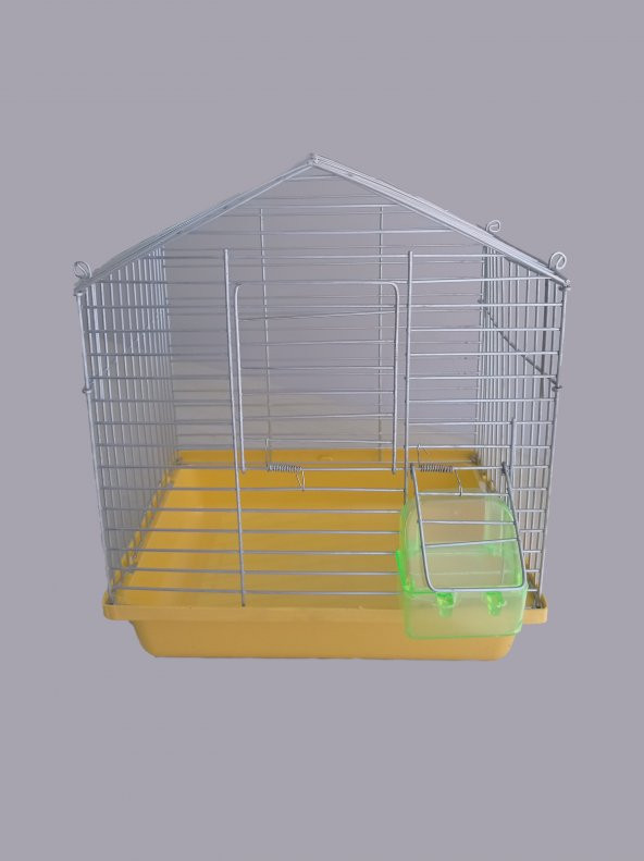 Kuş Kafesi Silver Galvaniz Tek Kapılı Tek Yemlikli ürün görseli 1