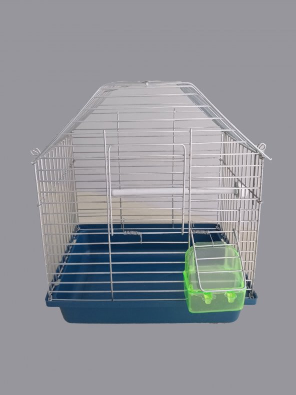 Kuş Kafesi Silver Galvaniz Tek Kapılı Tek Yemlikli ürün görseli 1