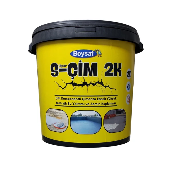 S-ÇİM 2K Çift Bileşenli Silikonlu Su İzolasyon Kaplaması 22.5 Kg ürün görseli 1