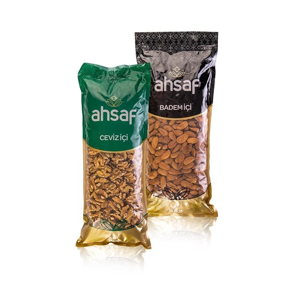 Kelebek İç Ceviz 1 Kg  Paket  - İç Badem 1 Kg  Paket ürün görseli 1