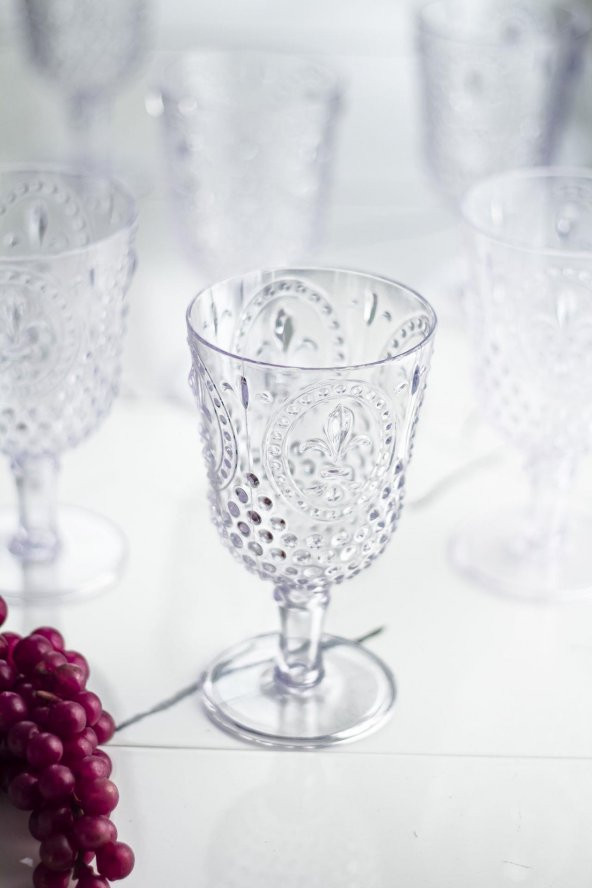 Akrilik Şeffaf Tekli Kadeh & Su Meşrubat Kahve Yanı Bardağı 450 ml ( Cam Değildir ) ürün görseli 1