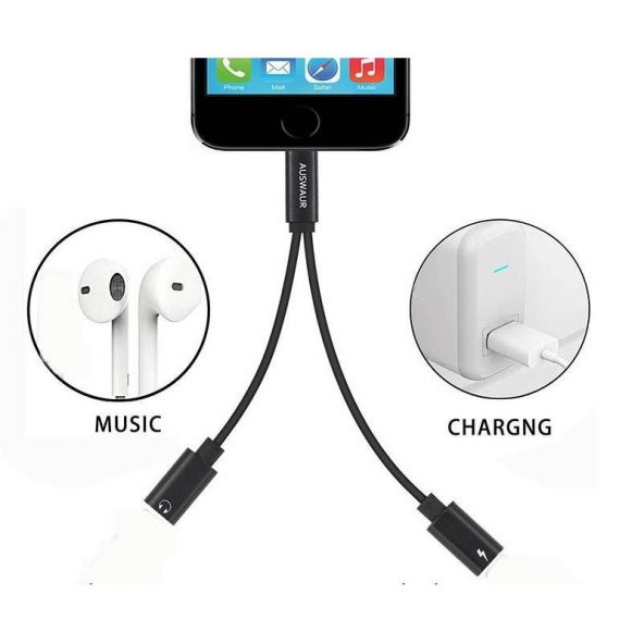 Lightning Kulaklık Şarj Çoklayıcı Çevirici Dönüştürücü Adaptör ürün görseli 1