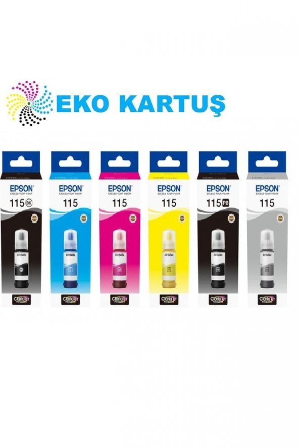 Epson 115 Ecotank Serisi 6'lı 115 Orijinal Mürekkep Seti ürün görseli 1