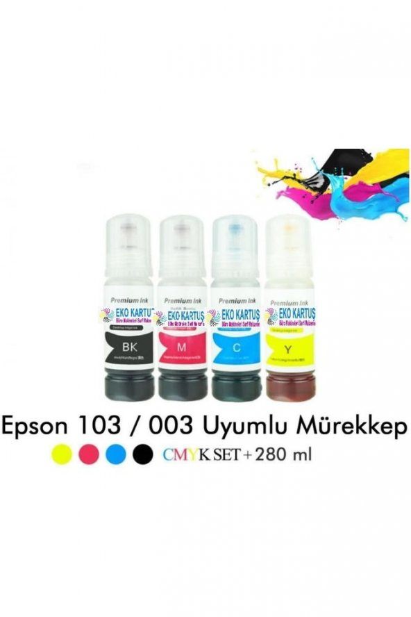 Epson L6190 Uyumlu Mürekkep 4 Renk ürün görseli 1