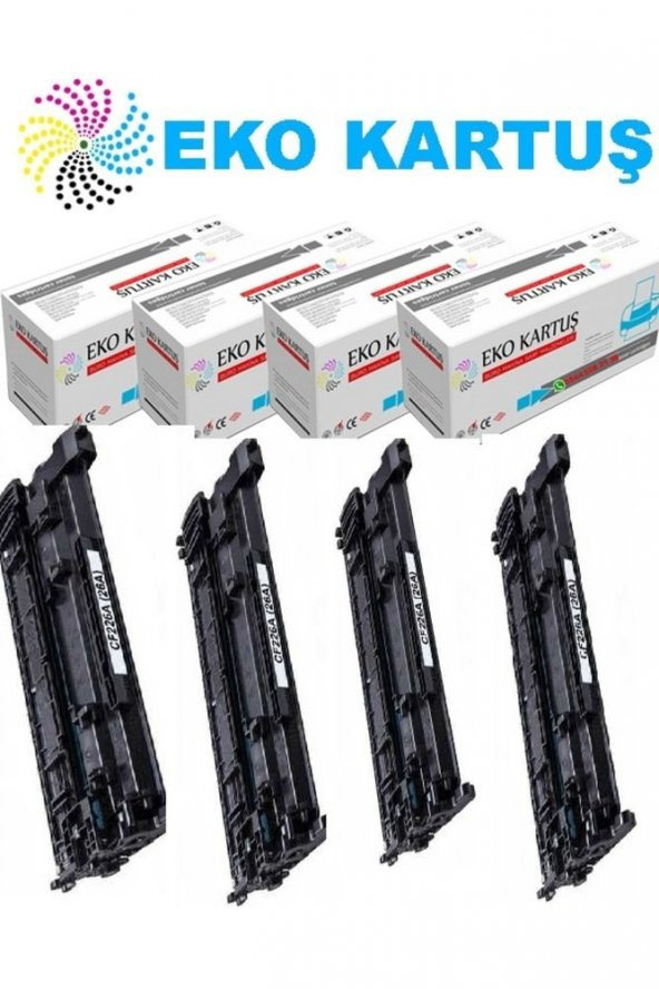 Hp 26a Cf226a Ekonomik Avantajlı 4’lü Paket Siyah Muadil Toner - 3100 Sayfa ürün görseli 1