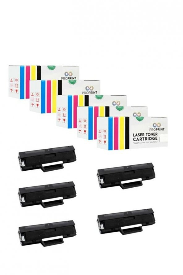 Hp 106a 5 Adet Muadil Toner Çipsiz W1106a 4zb83a 4zb84a ürün görseli 1
