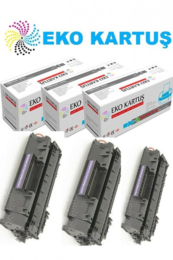 Hp 505a 05a Ce505a ) Ekonomik Avantajlı 3ü Paket Toner Muadil Yüksek Kapasite 2700 Sayfa ürün görseli 1