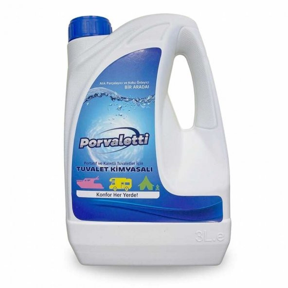 Porvaletti Karavan ve Tekne Portatif Tuvalet Kimyasalı 3 L ürün görseli 1