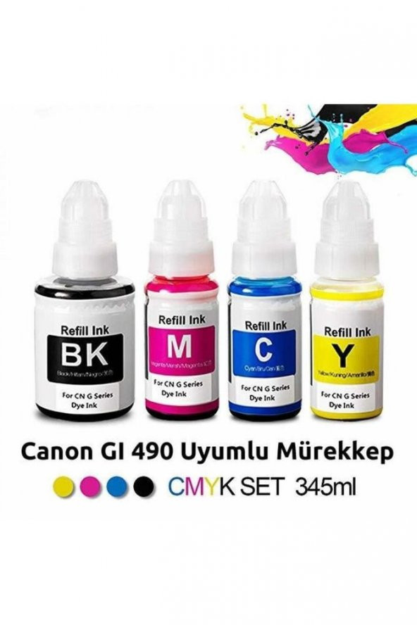 Canon G2400 Mürekkep Seti Muadil GI 490 ürün görseli 1
