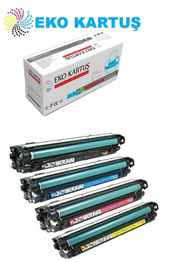 Hp Color Laserjet CM3530fs CE400A- CE401A-CE402A-CE403A 507A Uyumlu 4 Renk Takım Muadil Toner ürün görseli 1