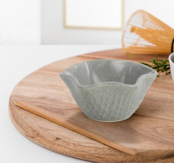 Keramika Roma 11 cm Çerezlik Artistik Mat Gri 647 A ürün görseli 1