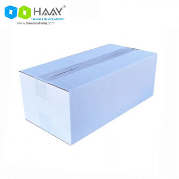 HAAY AMBALAJ 40x20x15cm Tek Oluklu Koli - Beyaz (5 ADET) ürün görseli 1