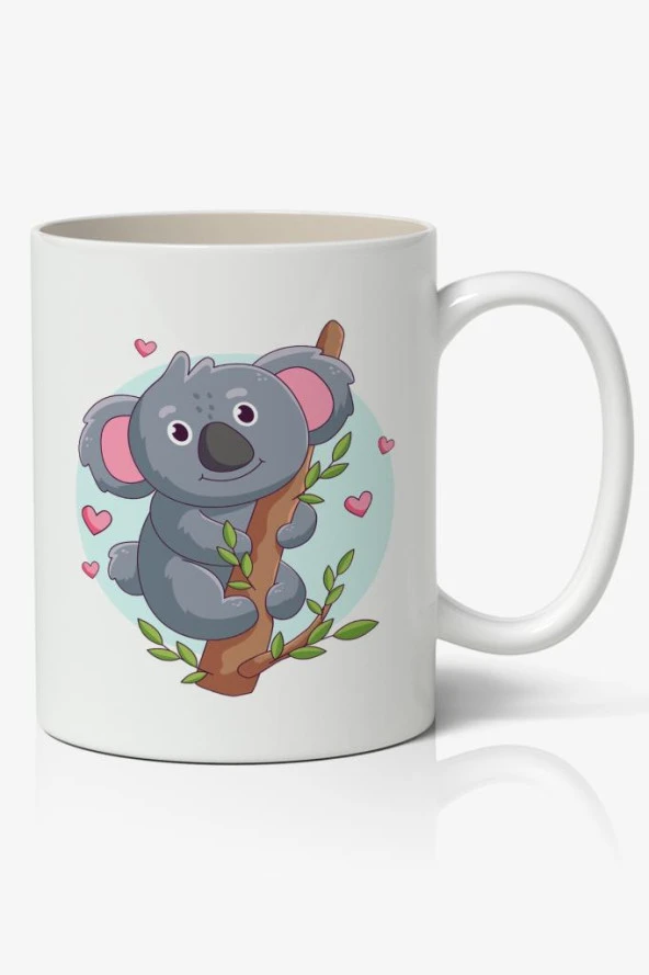 Tatlı Koala Baskılı Kupa Bardak Baskılı Kahve Kupa Bardak ürün görseli 1