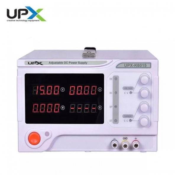 Upx K6015 0-60V 0-15A 10mv 10ma Tek Çıkışlı Dc Ayarlı Güç Kaynağı ürün görseli 1