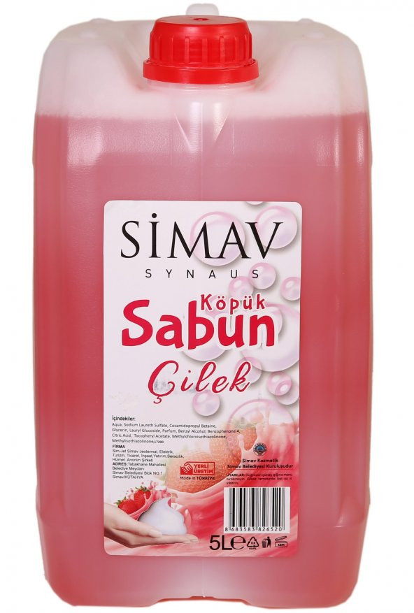 SİMAV Termal Sulu Çilek Özlü Köpük Sabun - 5 Lt ürün görseli 1