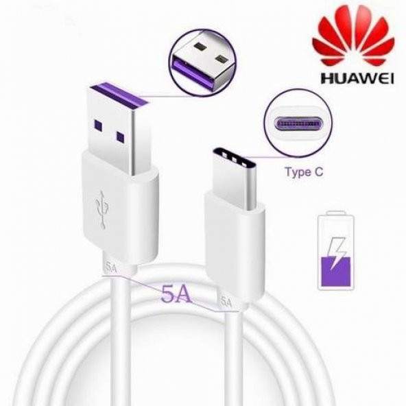 Orjinal Huawei Mate XS 2 Type C 5A 1M MOR Hızlı Şarj ve Data Kablosu HMORKAB5A0105 ürün görseli 1