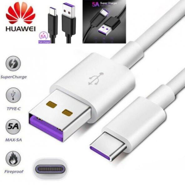 Orjinal Huawei Mate X Type C 5A 1M MOR Hızlı Şarj ve Data Kablosu HMORKAB5A0764 ürün görseli 1