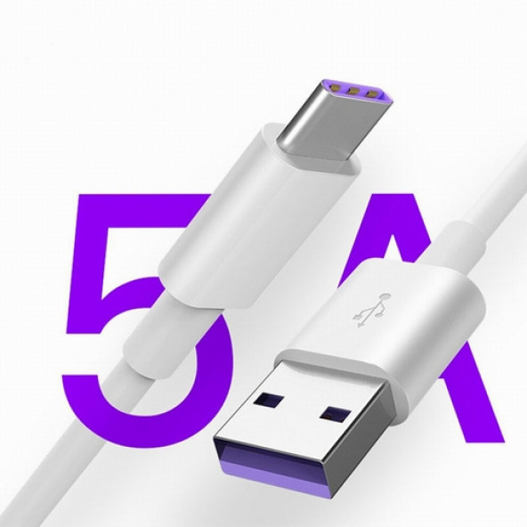 Orjinal Huawei P20 Lite Type C 5A 1M MOR Hızlı Şarj ve Data Kablosu HMORKAB5A0939 ürün görseli 1