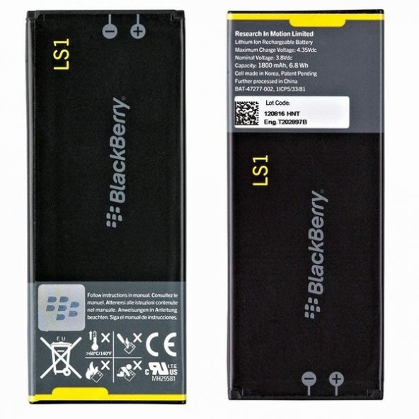 Day ORJİNAL Blackberry 1800 mAh Orijinal Batarya Pil Z10  STL100-4 (Uzun Ömürlü 2 YIL GARANTİLİ) BBZ10LS001213 ürün görseli 1
