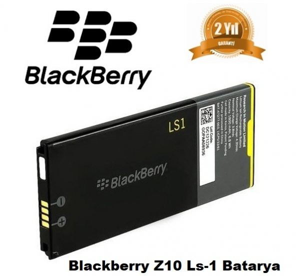 Day Blackberry 1800 mAh Orijinal Batarya Pil Z10 Ls-1 ( Uzun Ömürlü Yüksek Kapasite 2 YIL GARANTİ BBZ10LS001477 ürün görseli 1