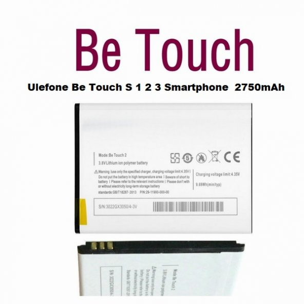Day Ulefone Be Touch 3 Smartphone 2750 mAh ORJİNAL Batarya Pil (Uzun Ömürlü 2 YIL GARANTİLİ) BBZ10LS003365 ürün görseli 1