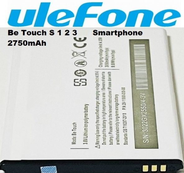 Day Ulefone Be Touch 2 Smartphone 2750 mAh ORJİNAL Batarya Pil (Uzun Ömürlü 2 YIL GARANTİLİ) BBZ10LS003448 ürün görseli 1