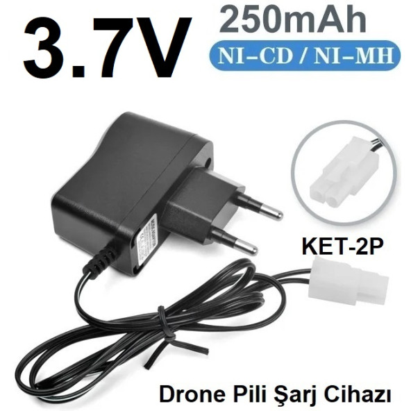 Drone Pili Şarj Cihazı Ket-2p Fiş Güç Adaptörü 3.7v 250mah Çıkış 2 YIL GARANTİLİ BBZ10LS003937 ürün görseli 1