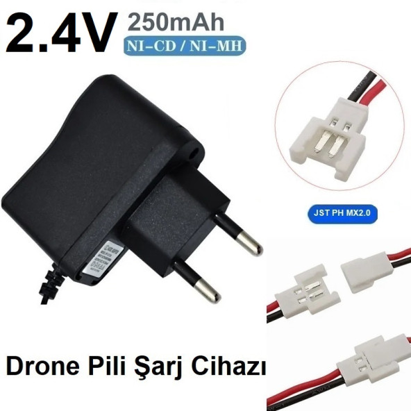 Drone Pili Şarj Cihazı Jst Ph Mx2.0 Fiş Güç Adaptörü 2.4v 250mah Çıkış (2 YIL GARANTİLİ) BBZ10LS004017 ürün görseli 1