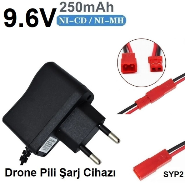Drone Pili Şarj Cihazı Jst-2p Fiş Güç Adaptörü 9.6v 250mah Çıkış  2 YIL GARANTİ BBZ10LS004207 ürün görseli 1